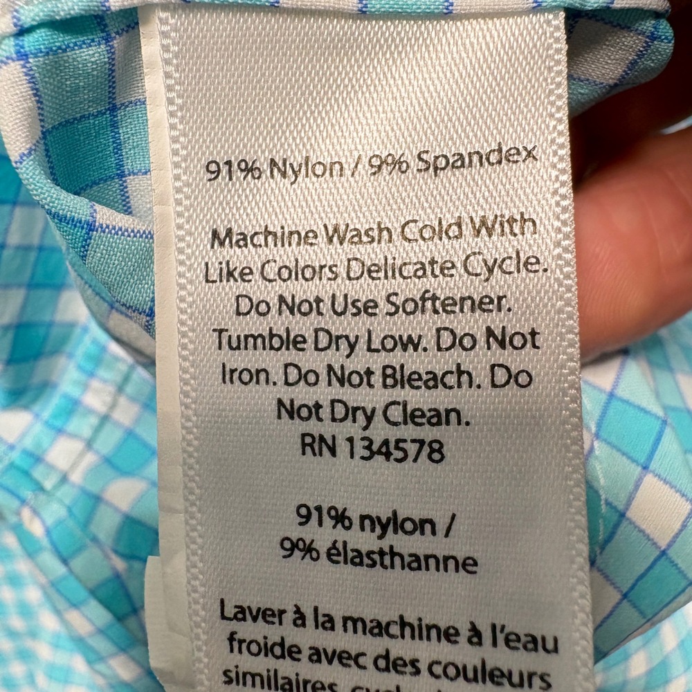 Vineyard Vines‎ Performance Classic Fit Tucker Shirt Mens XL Gingham Blue - Picture 8 of 10
